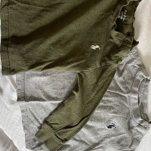 Two long sleeve polo baby shirts